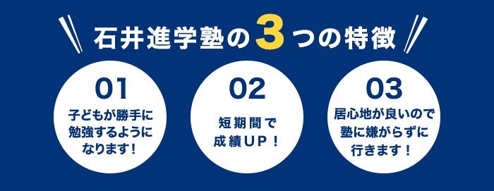 石井進学塾の３つの特徴